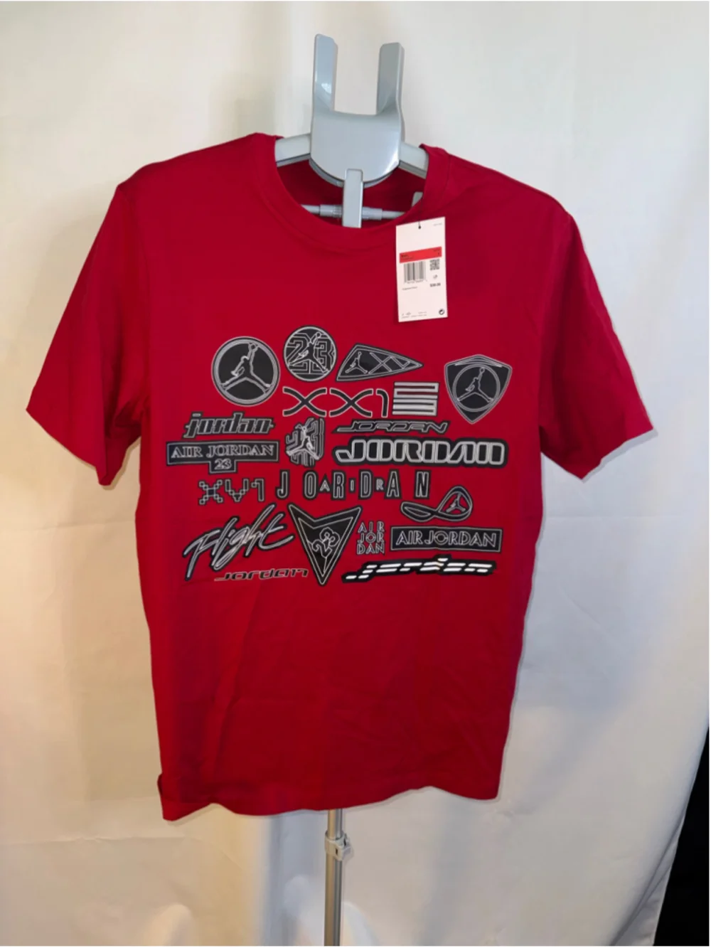Men's Jordan Graphic Short Sleeve Tee, Size L, Red and Black